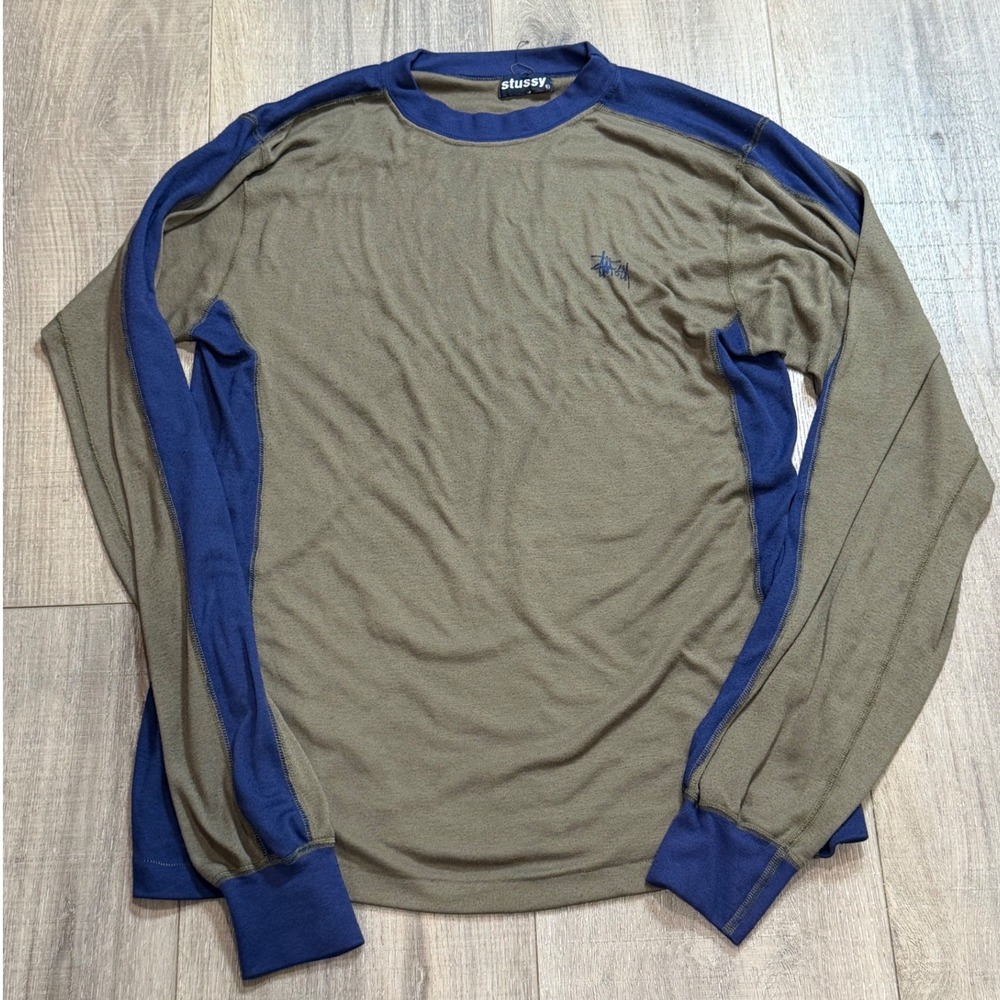 VTG Late 90s Mens Stussy Lowercase Blue Tag Longsleeve